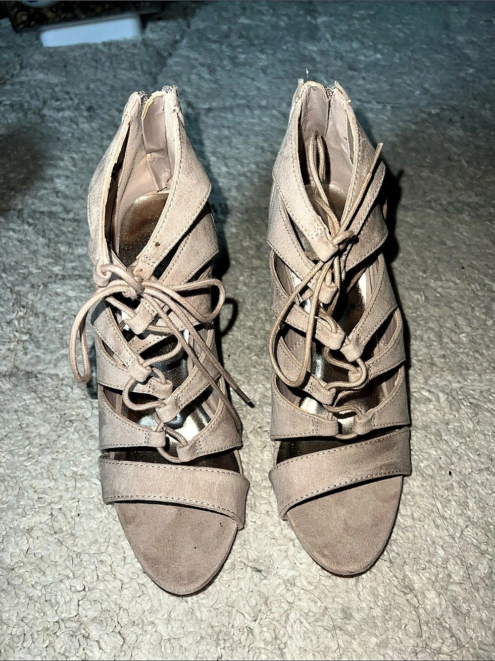 Madden girl Cutout Lace-Up Heels in Brown